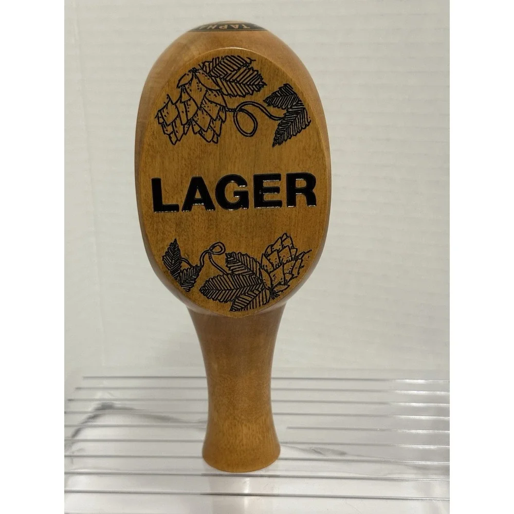 Beer Tap Handle – 6.50'' Natural Wood‎ Lager Tap Handle for Draft Bar System